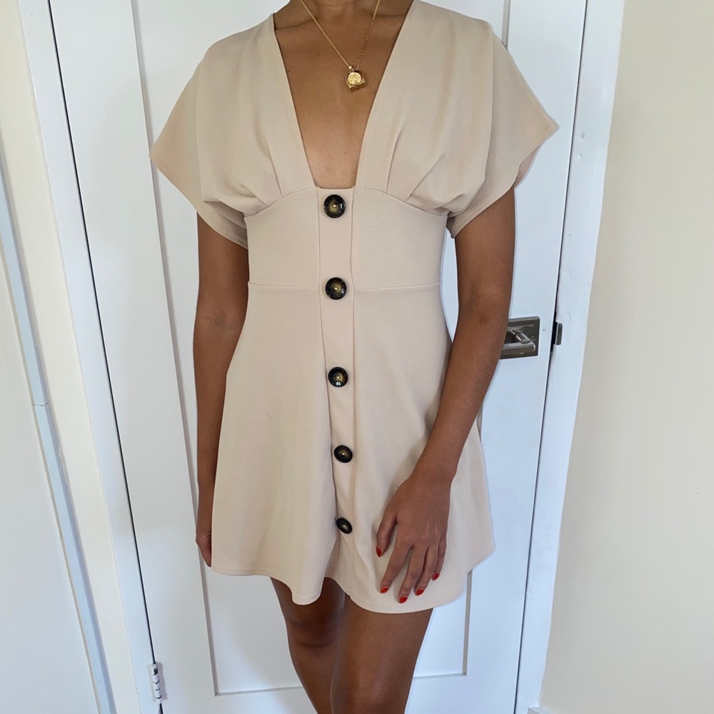 Plunge mini dress